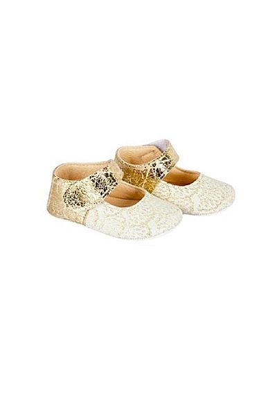 Balgüneş Tekstil Starred Baby Shoes Booties Ecru