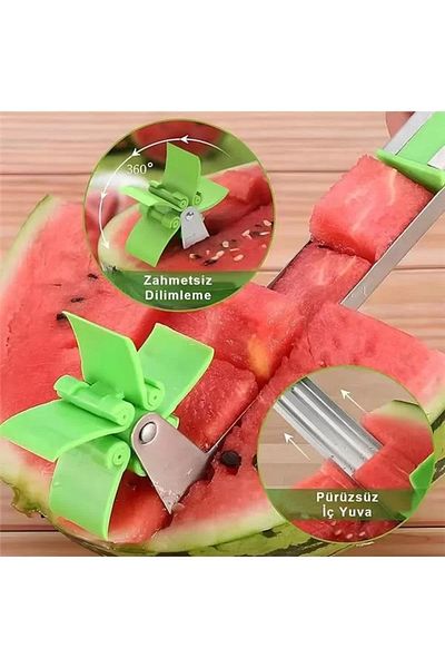 STOREMAX Kanji Practical Stainless Steel Watermelon Slicer |   Ergonomic and Safe Fruit Cutter