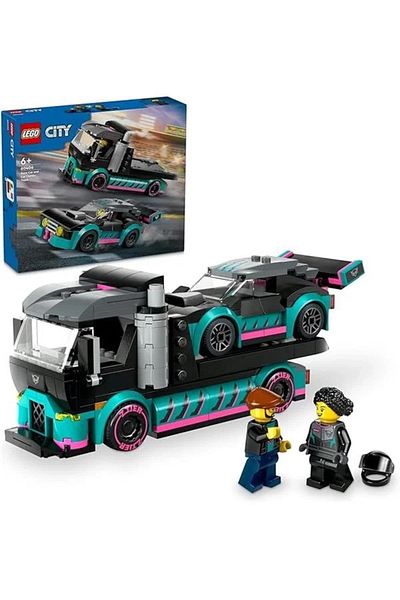 ShopZum Lego City Race Car and Car Transporter Truck 60406-6 for Girls and Boys Ages 6 and Above