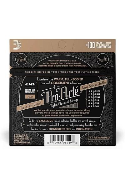 Daddario DadDario EJ43 Classic Guitar String Set (4/4), Silverplated Wound