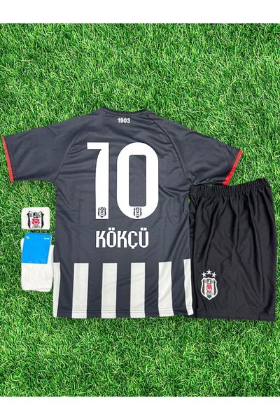 Quaxram Orkun Kökçü-10 Bêşiktâş 25-26 Set de 4 tricouri de fotbal pentru copii de sezon nou - cu baston