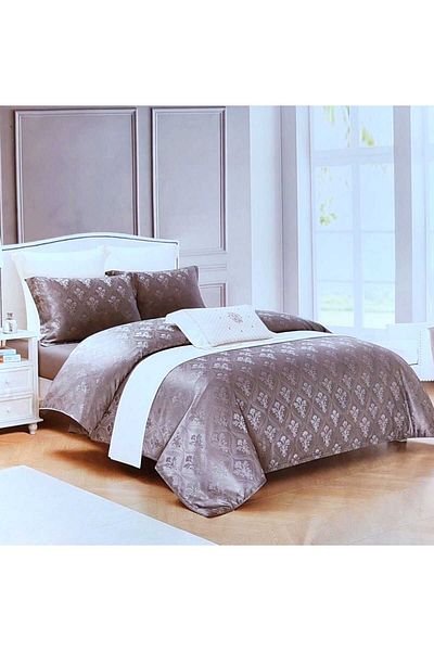 Primavara Jacquard bedding set, 4 pieces, double bed, fitted sheet