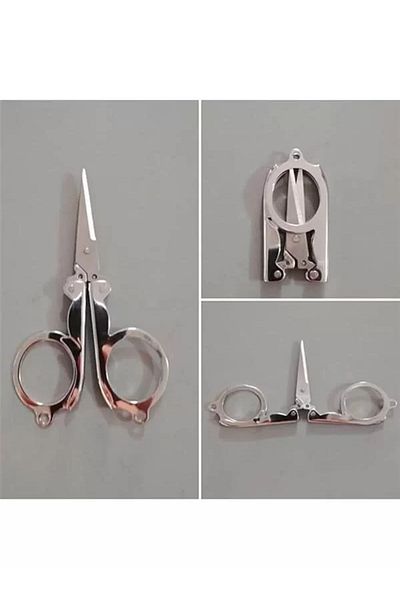 Mu Art Ahşap Folding Scissors - Portable Travel Scissors