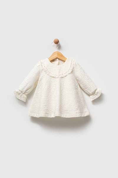Bip Baby Baby Robe Lace Jacquard Dress