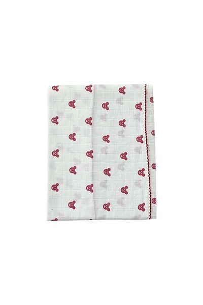 Balgüneş Tekstil Mouse Printed Muslin Blanket Red