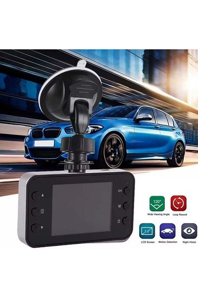 divendi-ro DVR car camera, Full HD 1080P, with motion sensor, 2.7 inch LCD, black