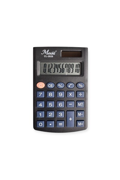 Polin CL-2829 Pil + Güneş Enerjili Cep Boy Hesap Makinesi 12 Hane