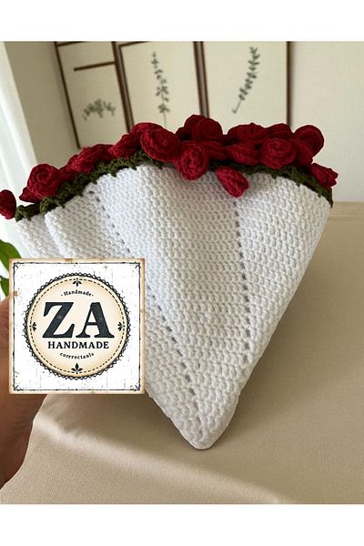 ZAHandmade Bouquet of Red Roses (50cm)