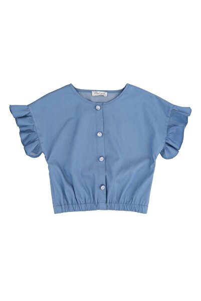 best kids Crop Shirt with Ruffle Sleeves