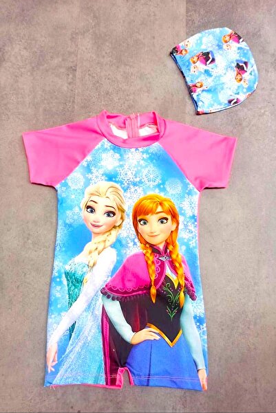 DeKuBaby بدلة سباحة للفتيات من الموسم الجديد مطبوع عليها شخصية لطيفة وحماية م...