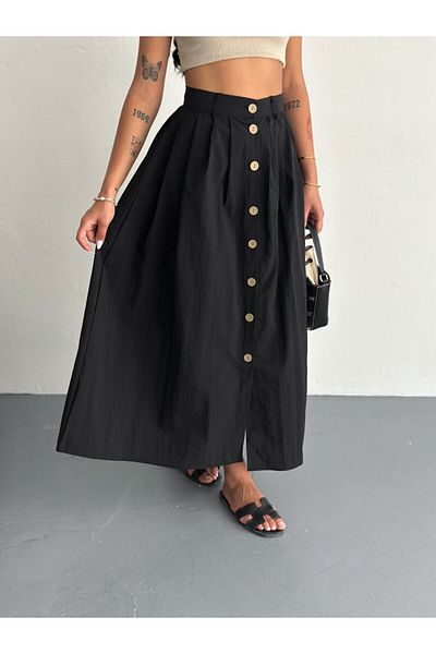 Stil Sepeti Fustă - Negru - Midi