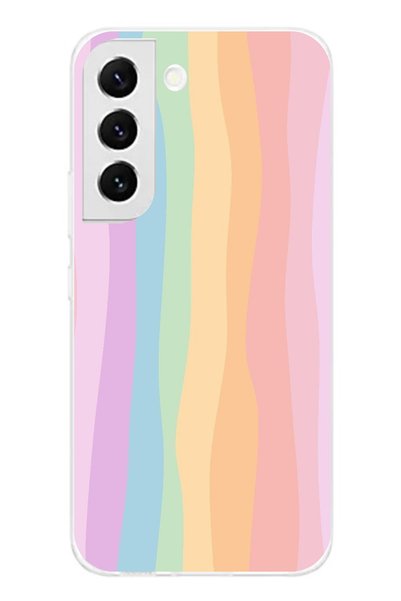 TechTree Samsung Galaxy S22 Compatible Rainbow Colorful Transparent Silicone ...