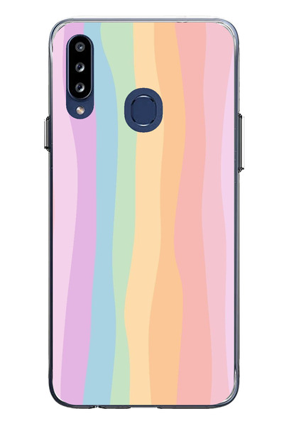 TechTree Samsung Galaxy A20S Compatible Rainbow Colorful Transparent Silicone...