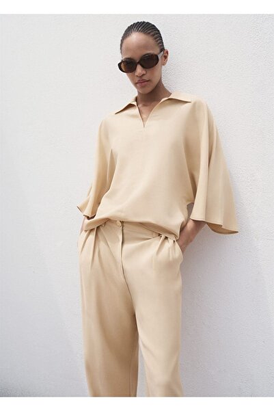 MANGO Woman Truvakar kollu oversize gömlek