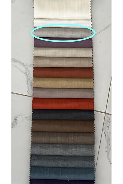 venedik home Stone Color Milas Linen Background Curtain Without Pleats Extrafoam Gathered Custom Made