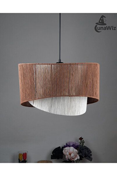 Luna Wiz Zigzag Formlu El Yapımı Makrome Avize