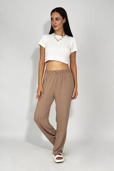 Betimoda Women's Elastic Waist Ayrobin Tracksuit Pants Mink