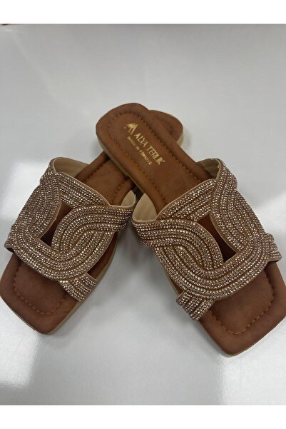 LÜKSERA Kristal Taşlı Özel Tasarım Terlik