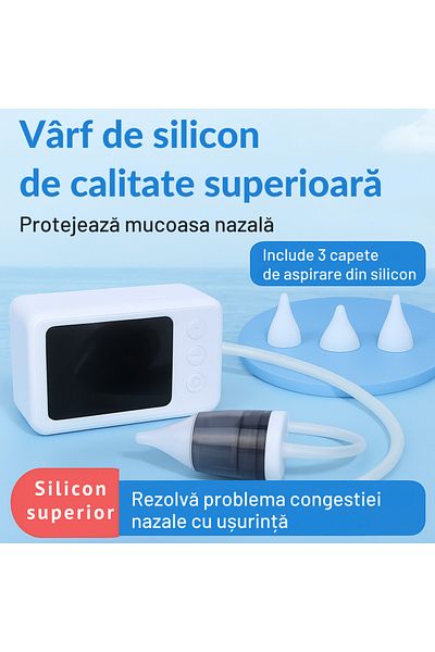 AdriMar Electric Nasal Aspirator for Babies, 5 Power Levels, Mucus Clearing Device