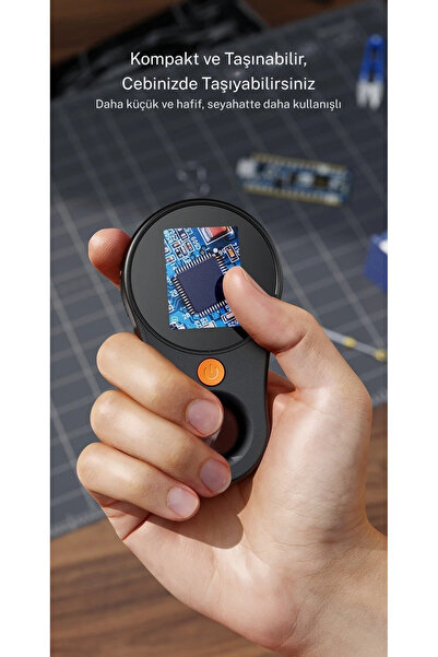 Monozone Dijital Cep Mikroskobu Sabit Odaklı Taşınabilir El Büyüteci 2İnç Renkli Ekran 500x