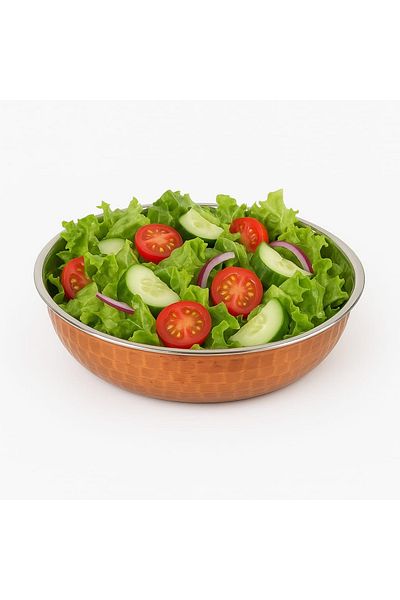 Zinnun Copper Salad/Dish Bowl