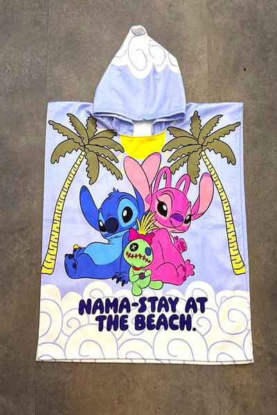 DeKuBaby New Season 100% Cotton Cartoon Character Patterned Hooded Children's Poncho Bathrobe (Beach - Pool - Bathroom)