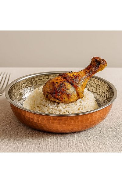 Zinnun Copper Salad/Dish Bowl