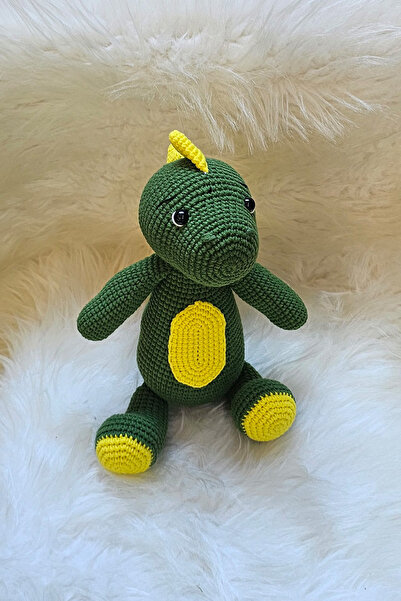 kelebeginruyasihobievi Amigruumi Uyku Arkadaşı Yeşil Dino Örgü Oyuncak