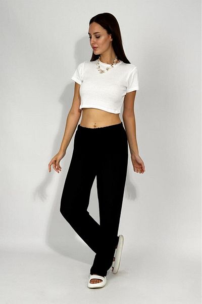 Betimoda Women's Elastic Waist Ayrobin Tracksuit Pants Black