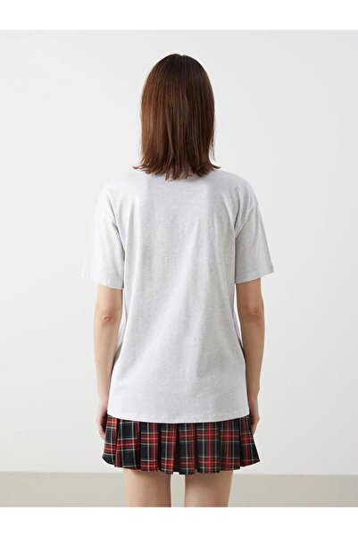 LC Waikiki XSIDE Crew Neck Γυναικείο μπλουζάκι με στάμπα Λος Άντζελες (S5)