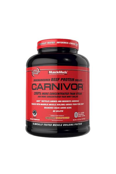 MuscleMeds Carnivor Beef Protein Isolate, 4.14 Lbs, Chocolate Peanut Butter, 56 Servings
