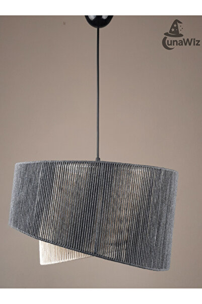 Luna Wiz Zigzag Formlu El Yapımı Makrome Avize