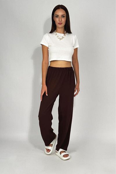 Betimoda Women's Elastic Waist Ayrobin Tracksuit Trousers Brown