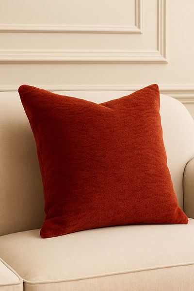 Viadela Tile Color Velvet Warm Textured Throw Pillow – 43X43 cm