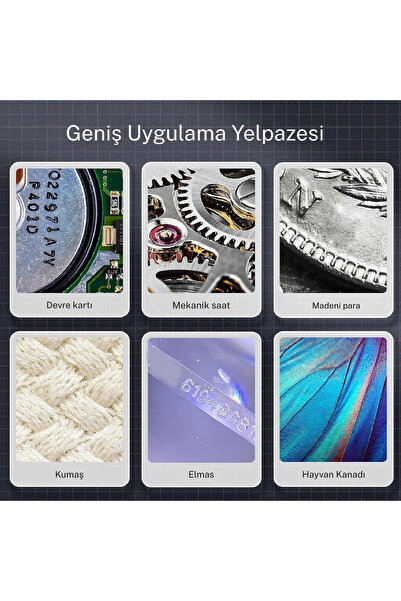 Monozone Dijital Cep Mikroskobu Sabit Odaklı Taşınabilir El Büyüteci 2İnç Renkli Ekran 500x