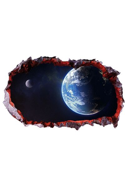 BV Decorative sticker, hole in the wall 3D, Planet, 85 cm, 1039STK-1