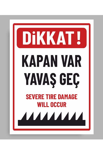 zafrakreklam Attention Where There - Warning Sign 24X34 cm Polycarbonate