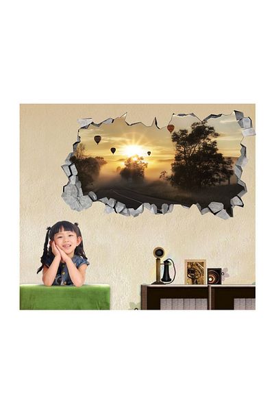 BV Decorative sticker, 3D hole in the wall, Sunrise, 85 cm, 171STK-1