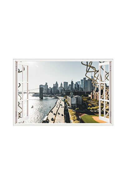 BV Sticker decorativ, Fereastra 3D, New York, 85 cm, 689STK