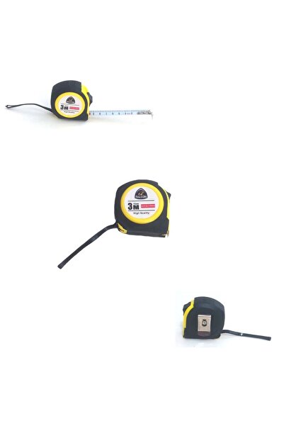 Falcon Kemer Klipsli Otomatik Durdurmalı Çelik Metre 3 Metre Şerit Metre 16MM