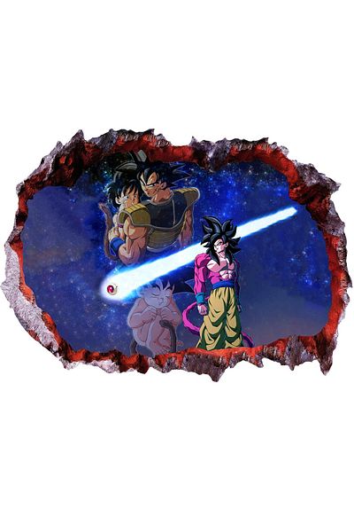 BV Decorative sticker, 3D hole in the wall, Dragon Ball, 85 cm, 1025STK-1