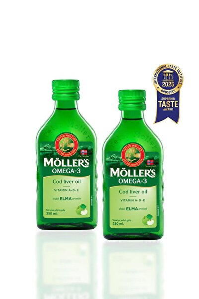 Möller's Omega 3 Elma Aromalı Balık Yağı 250 ml 2 Adet