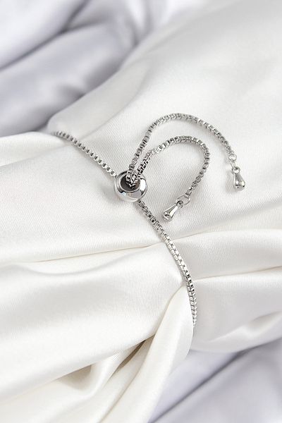 Clariss Brass Zircon Stone Pole Star Model Silver Color Elevator Women's Bracelet