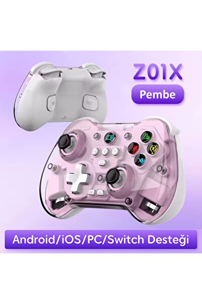 Corsair Z01X PC/IOS/Android/Switch/Switch Oled Uyumlu Bluetooth Bağlantılı Şeffaf Joystick Gamepad