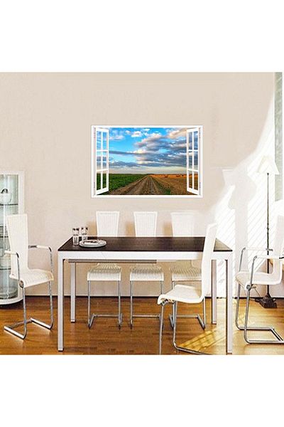 BV Decorative sticker, 3D window, Clouds, 85 cm, 623STK
