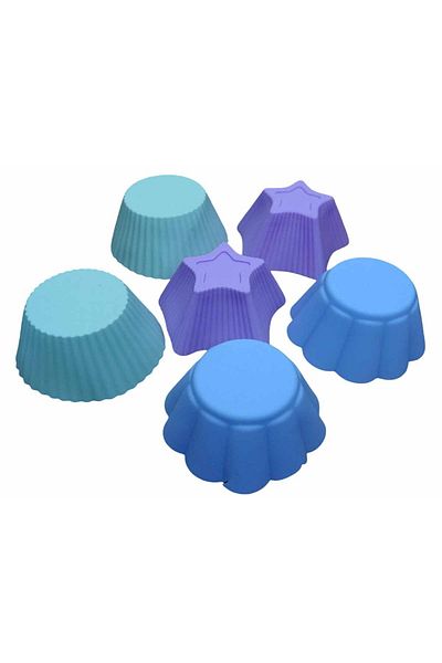 BV Silicone mold for cakes and muffins, various models, heat-resistant, 6 cavities, 537COF