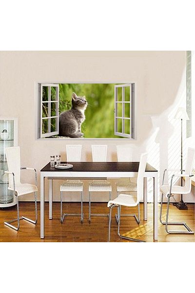 BV Decorative sticker, 3D window, Cat, 85 cm, 500PCS