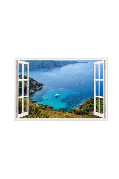 BV Decorative sticker, 3D window, Ocean, 85 cm, 665STK