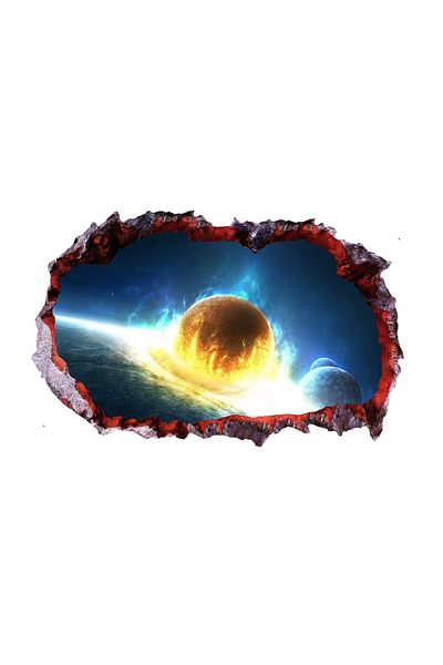 BV Decorative sticker, hole in the wall 3D, Planet, 85 cm, 1044STK-1