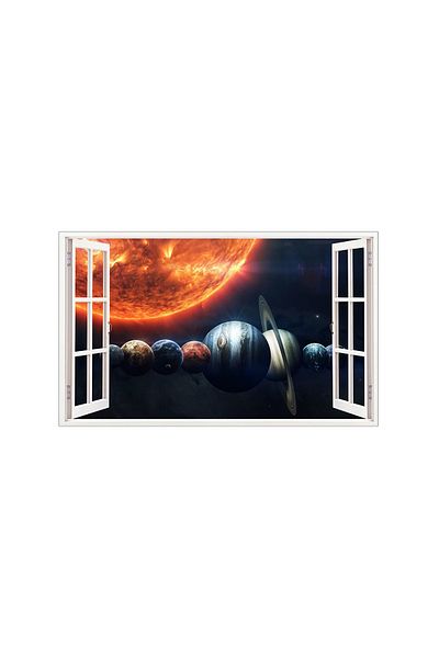 BV Decorative sticker, 3D window, Planet, 85 cm, 1037STK
